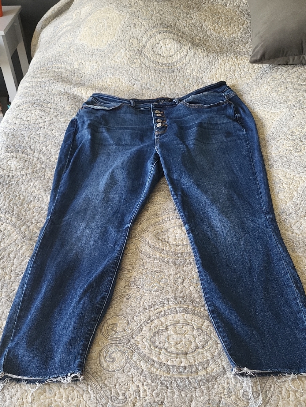 Judy Blue Dark Blue Button-Fly Skinny Jeans